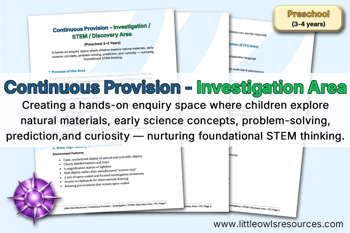 Continuous Provision - Investigation - STEM - Discovery Area LOR - Editable Cover.jpg