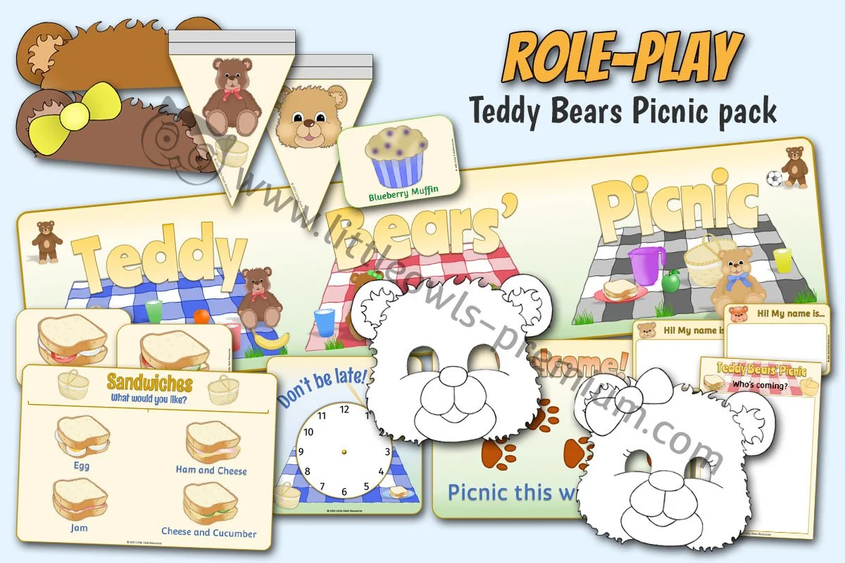 Teddy Bears Picnic Role-Play Pack ROLE - Editable Cover.jpg