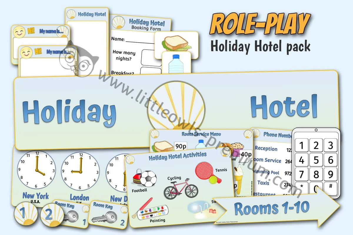 Holiday Hotel Role-Play Pack ROLE - Editable Cover.jpg