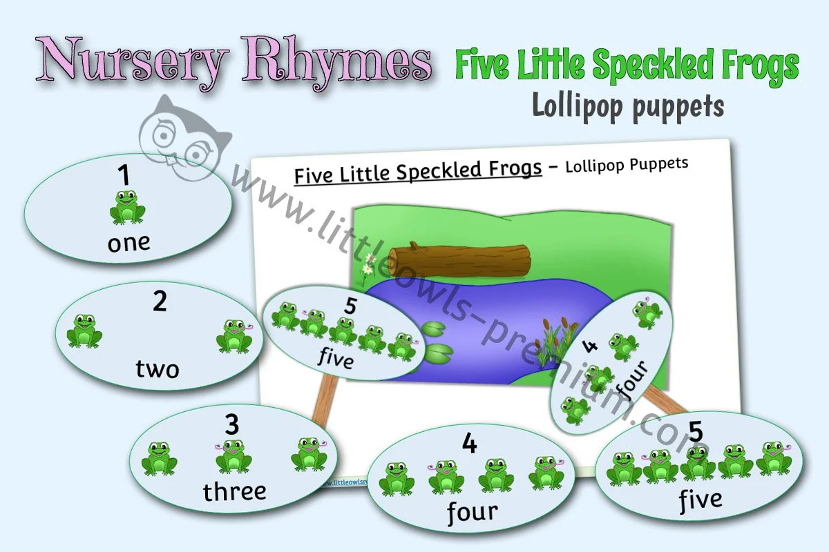 Five Speckled Frogs Lollipop Puppets - Editable Cover.jpg