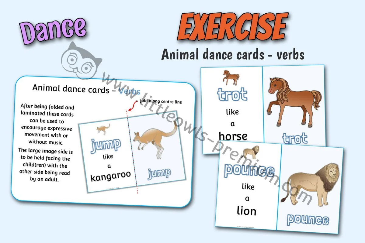 Animal Dance Cards Verbs - Editable Cover.jpg