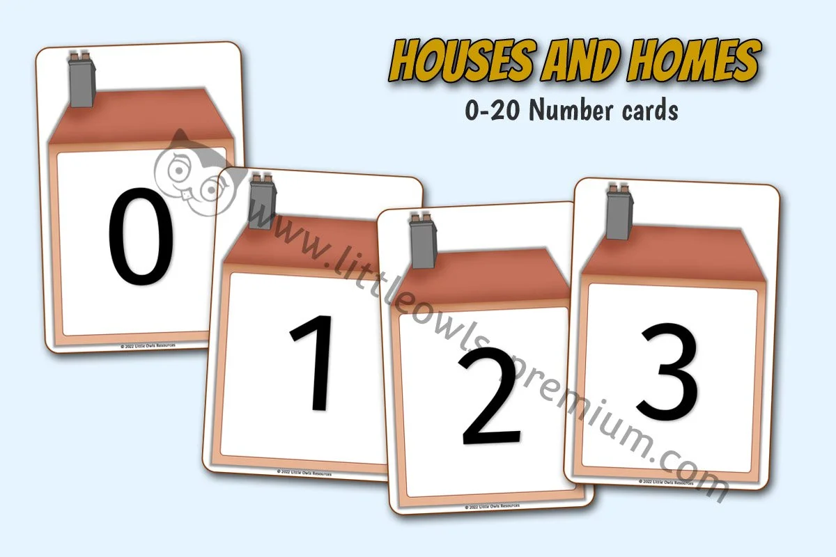 Houses Number Cards 0-20 - Editable Cover.jpg