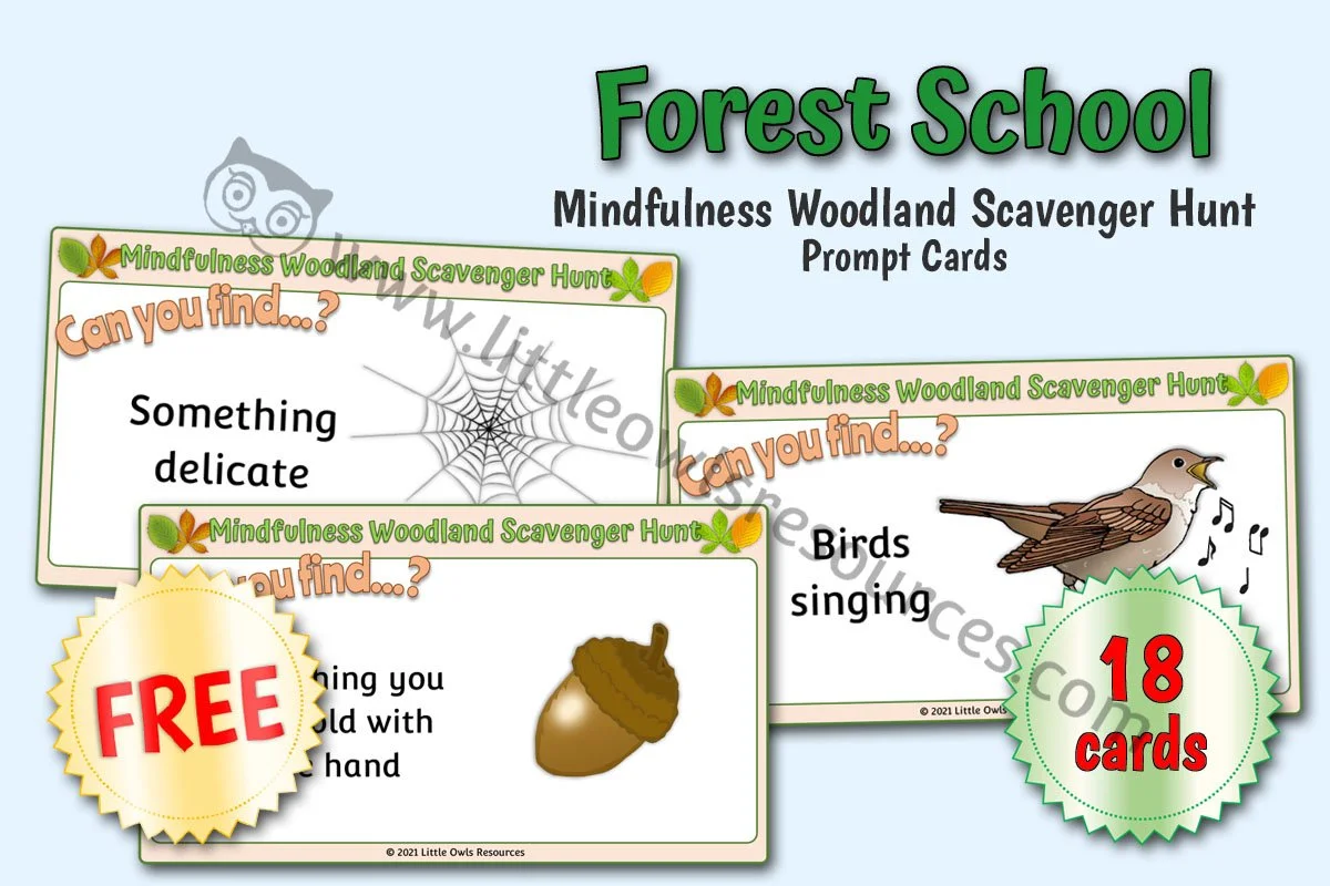 Woodland Mindfulness Scavenger Hunt Prompts LOR - FREE Cover.jpg