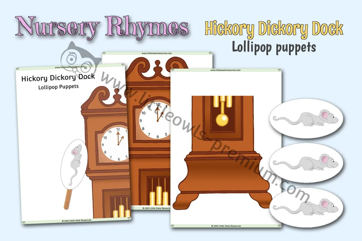 Hickory Dickory Dock Lollipop Puppets - Editable Cover.jpg