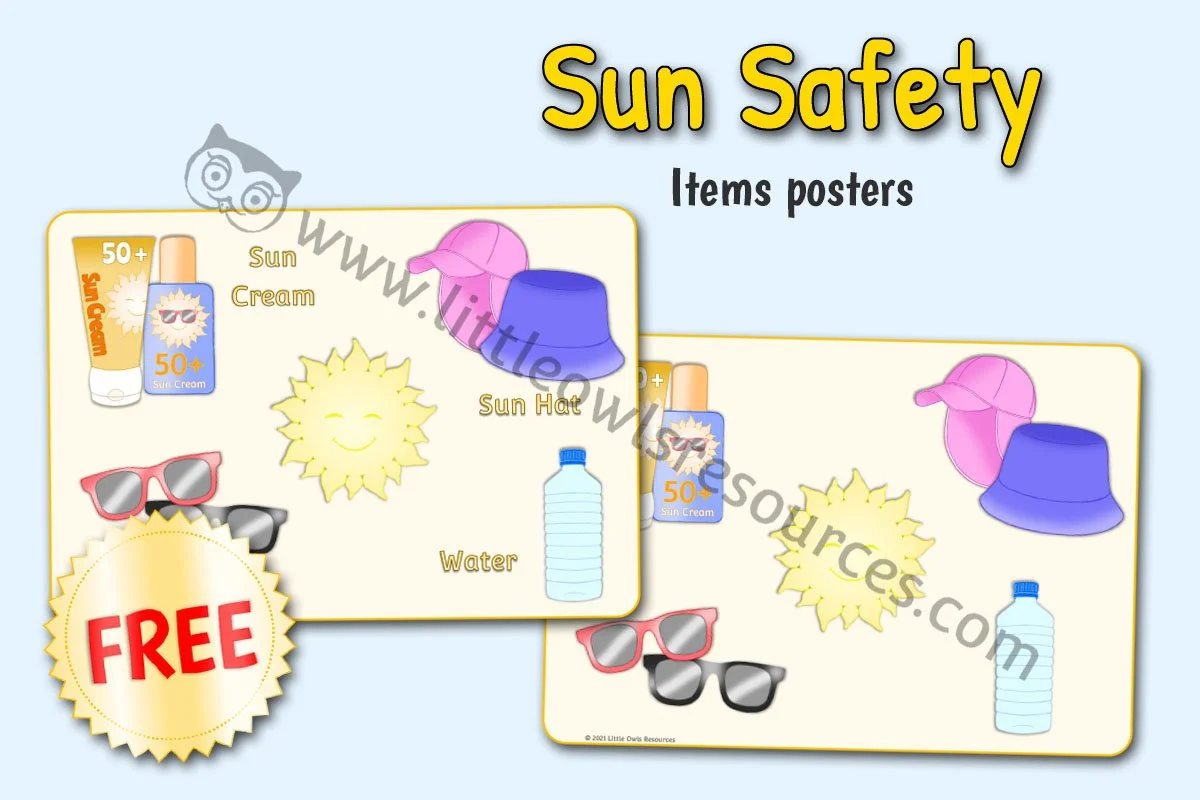 SUN SAFETY ITEMS - POSTERS (Free Sample)