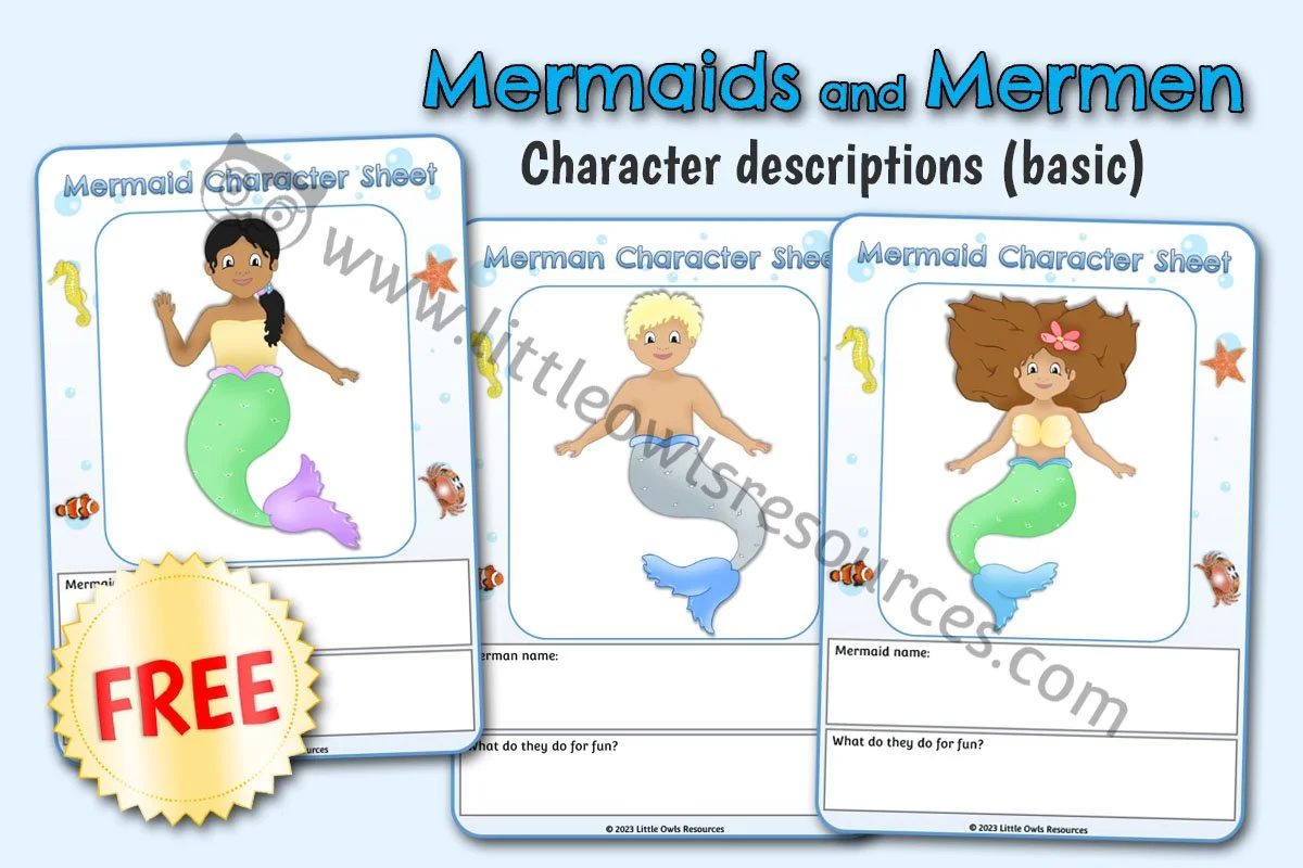 Mermaids and Mermen Character Descriptions (basic) LOR - FREE Cover.jpg