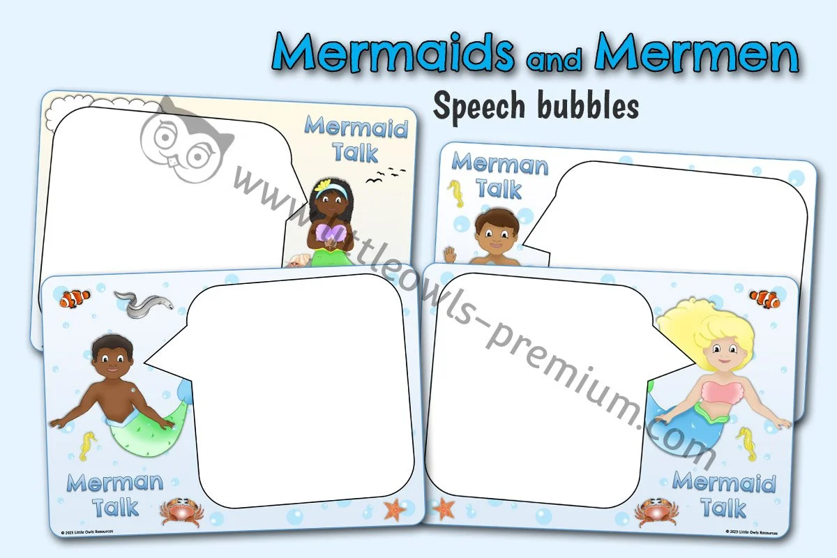 Mermaids and Mermen Speech Bubbles - Editable Cover.jpg