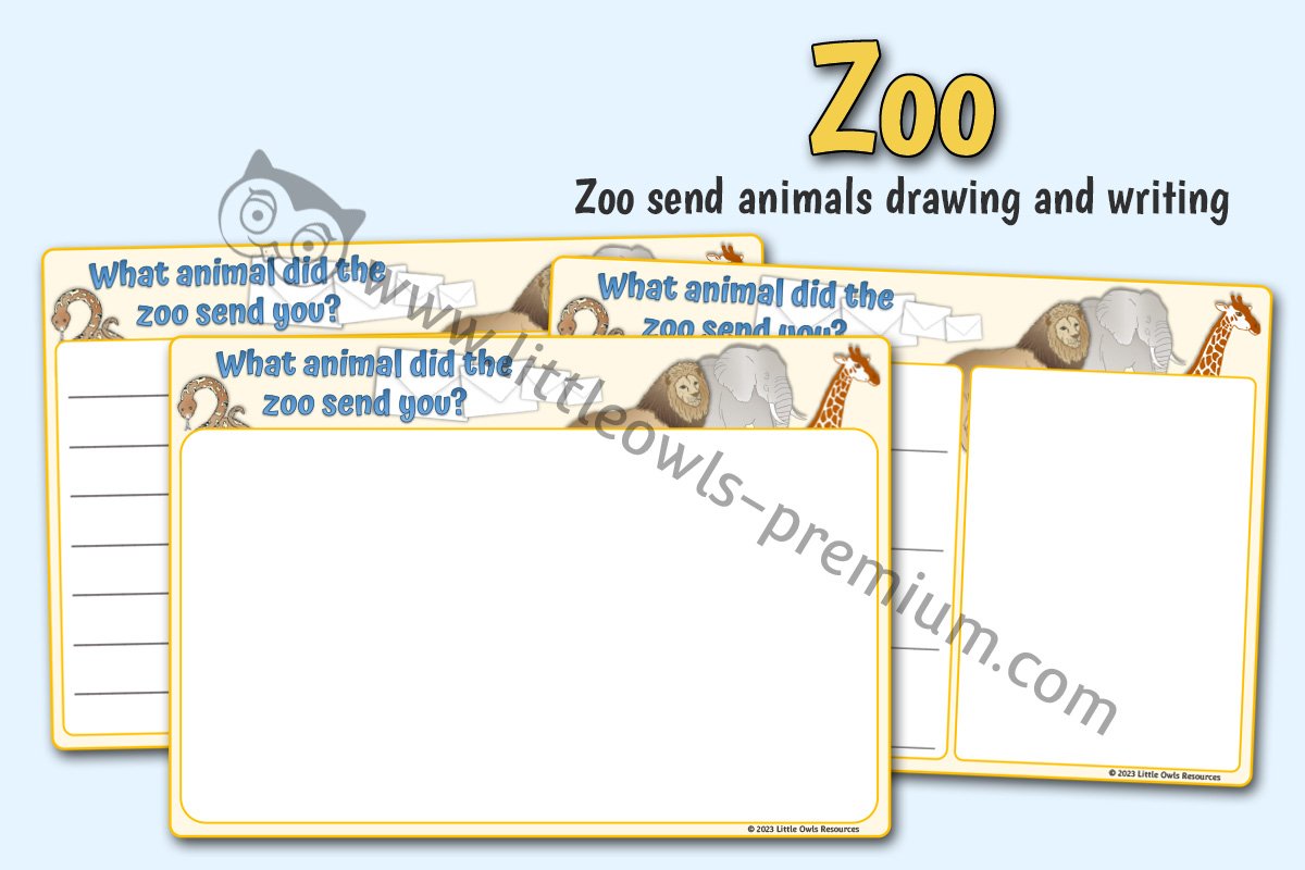 Zoo send animals Writing Drawing - Editable Cover.jpg
