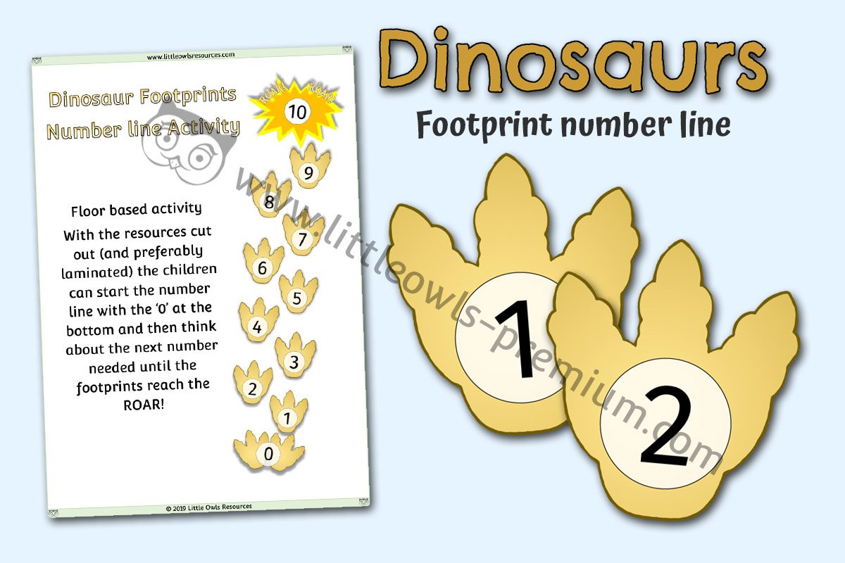 Dino Footprint Numberline Game - EDITABLE Cover.jpg