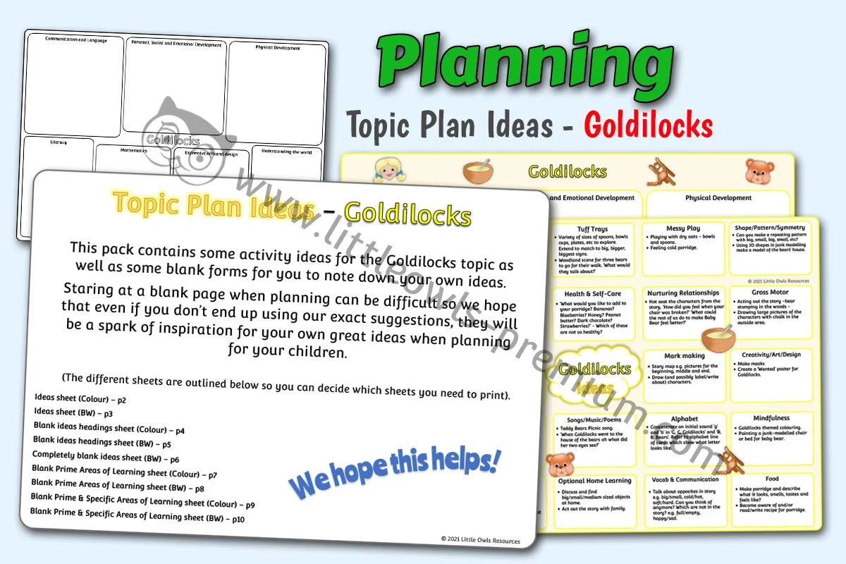Topic Plan Ideas - Goldilocks - Editable Cover.jpg