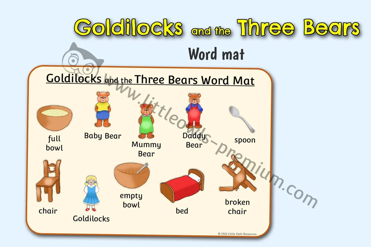 Goldilocks and 3 Bears Word Mat - Editable Cover.jpg
