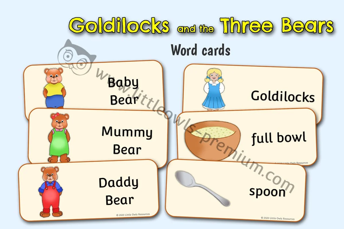 Goldilocks and 3 Bears Words - Editable Cover.jpg