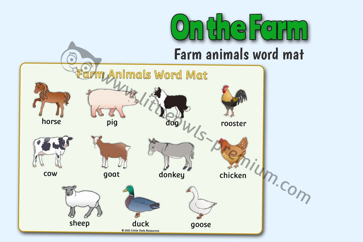 Farm Animals Word Mat - Editable Cover.jpg