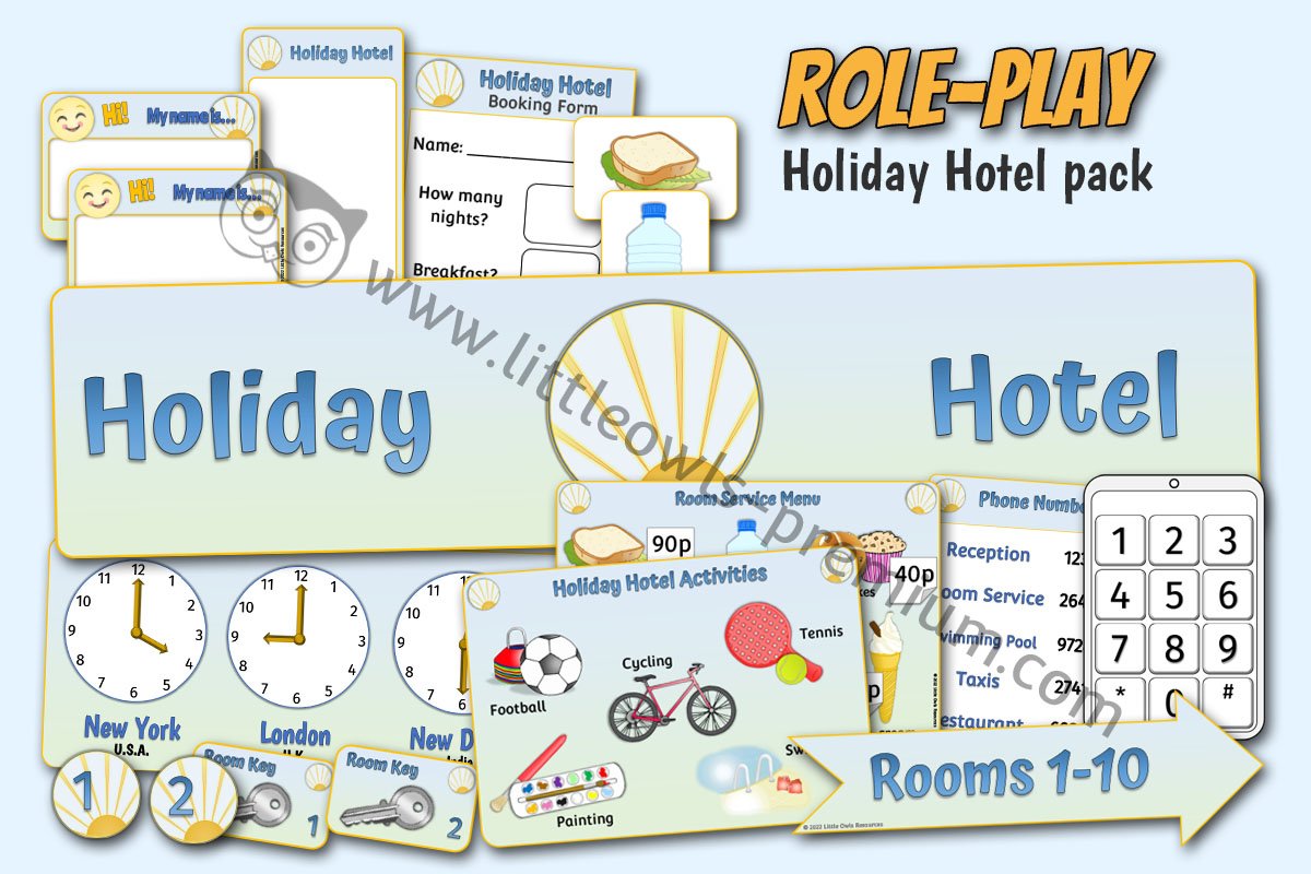 Holiday Hotel Role-Play Pack ROLE - Editable Cover.jpg