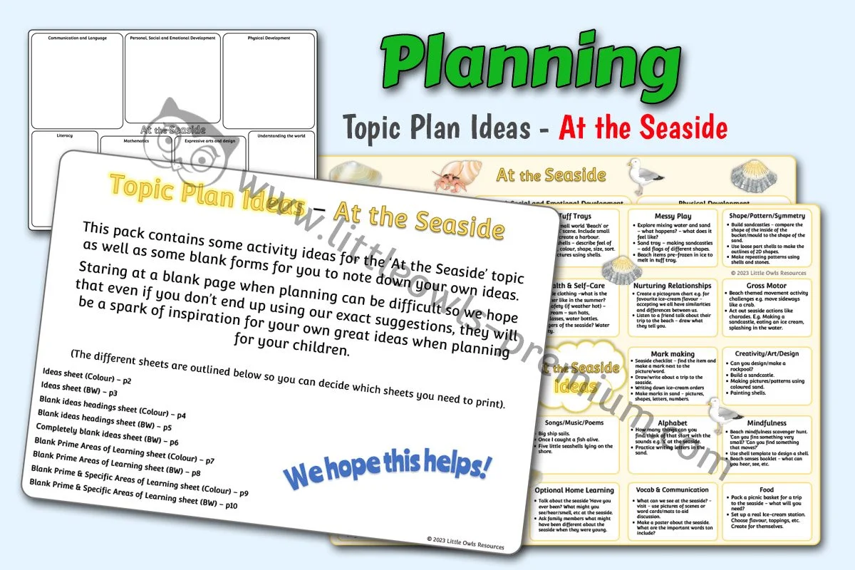 Topic Plan Ideas - At the Seaside - Editable Cover.jpg