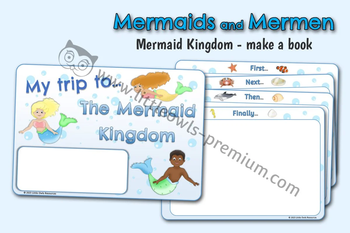 Mermaid Kingdom mark-make a book  - Editable Cover.jpg