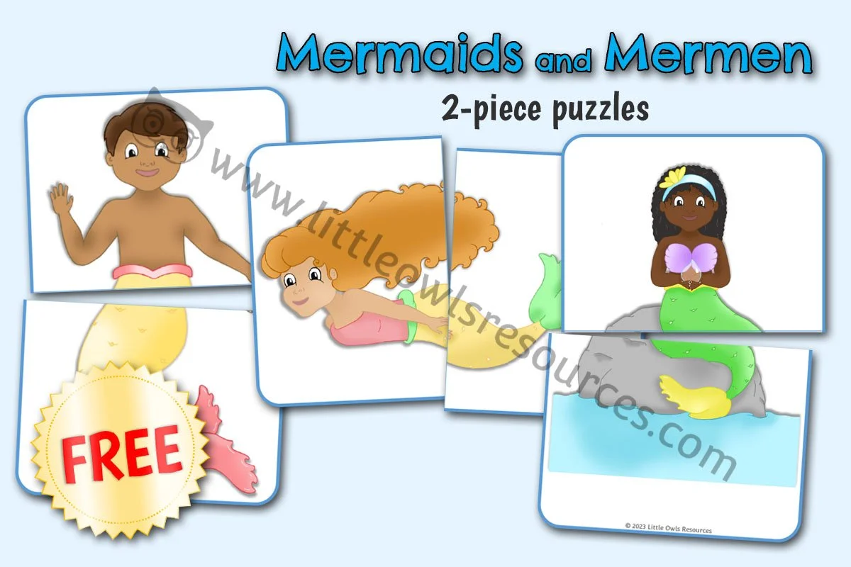 Mermaids and Mermen 2-Piece Puzzles LOR - FREE Cover.jpg