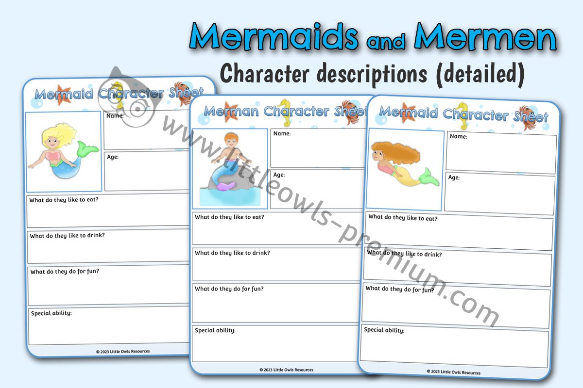 Mermaids and Mermen Character Descriptions (detailed) - Editable Cover.jpg