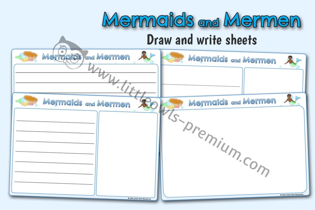 Mermaids and Mermen Draw Write - Editable Cover.jpg