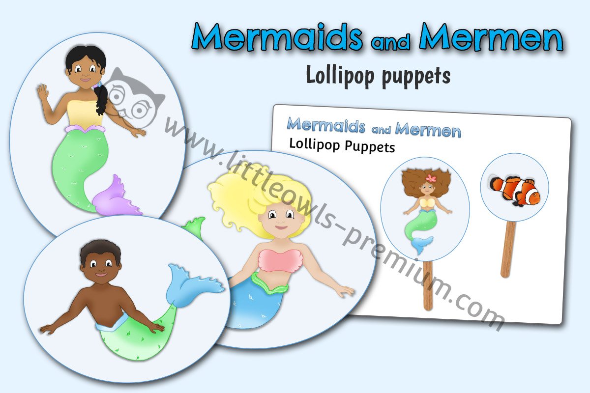 Mermaids and Mermen Lollipop Puppets - Editable Cover.jpg