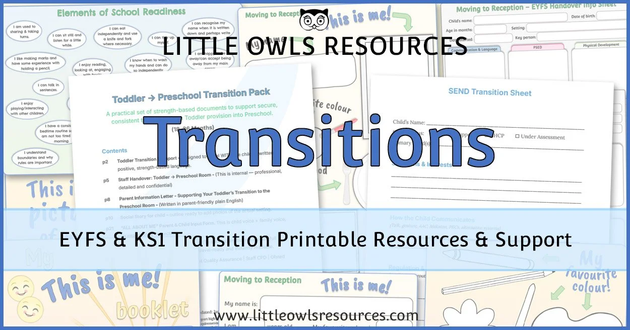 EYFS & KS1 Transition Printable Resources & Support