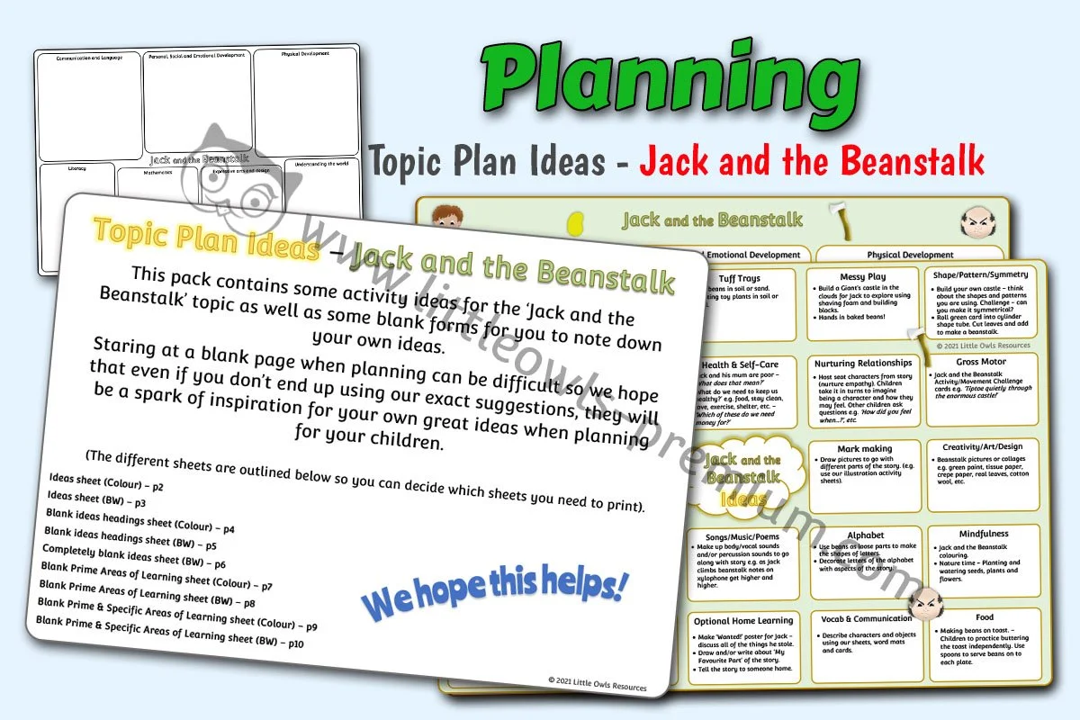 Topic Plan Ideas - Jack Beanstalk - Editable Cover.jpg