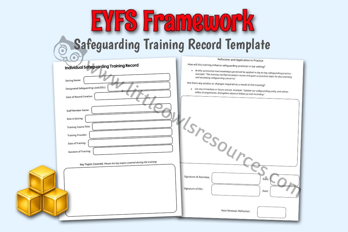 SAFEGUARDING AND WELFARE - Safeguarding Training Record Template