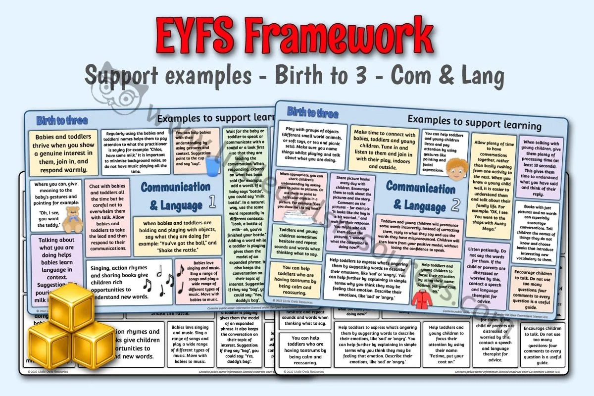 EYFS FRAMEWORK - Support Examples - Birth to 3 - Communication and Language