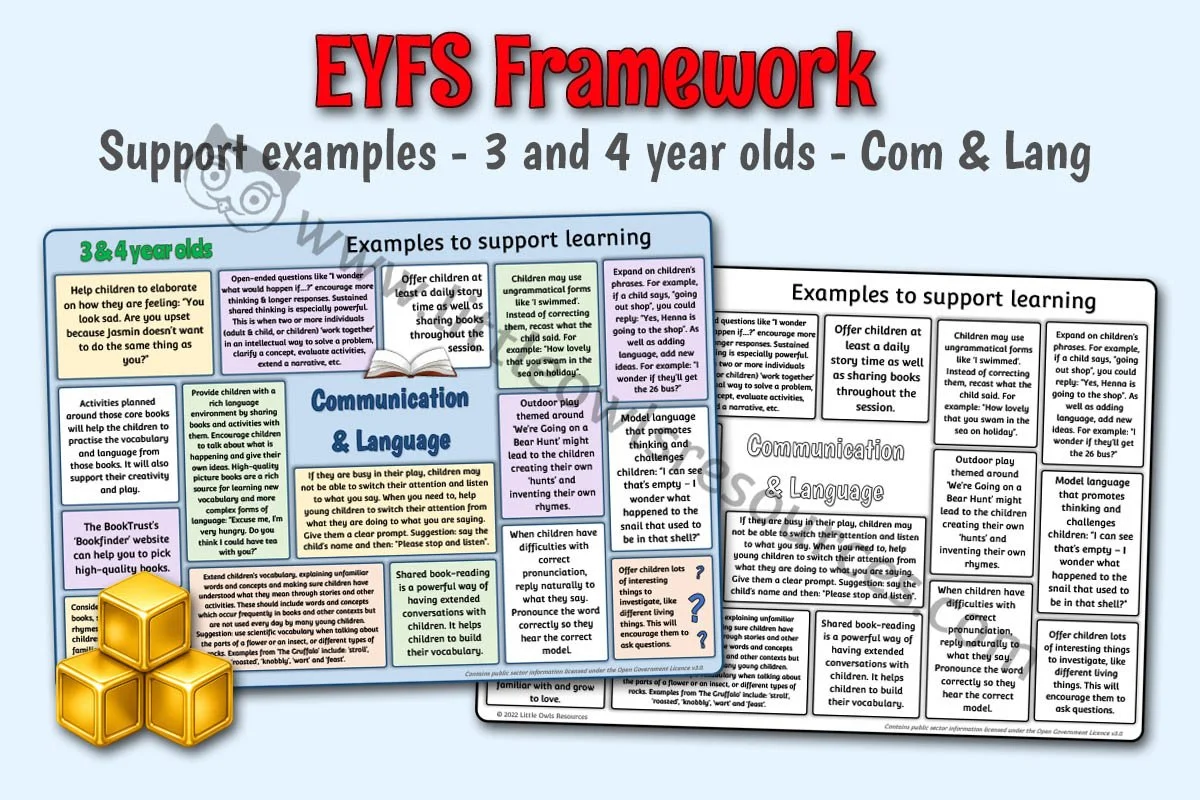 EYFS FRAMEWORK - Support Examples - 3 and 4 year olds - Communication and Language