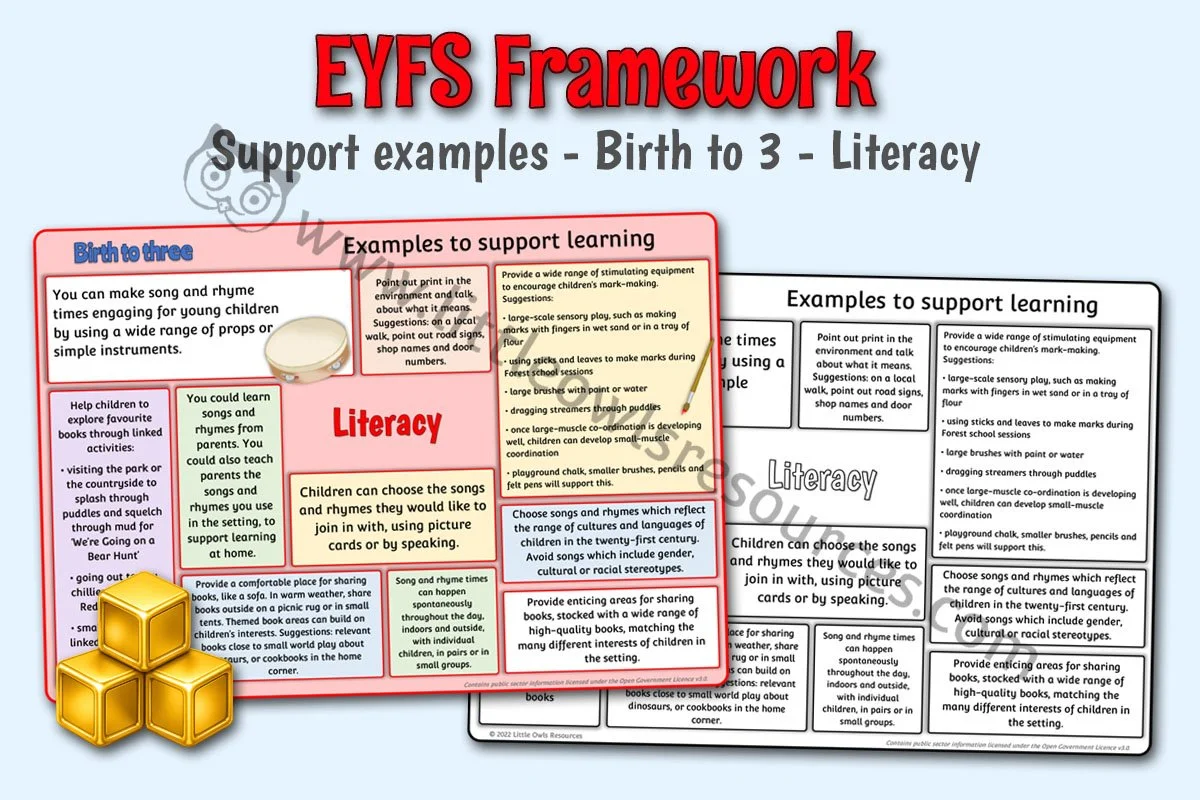 EYFS FRAMEWORK - Support Examples - Birth to 3 - Literacy