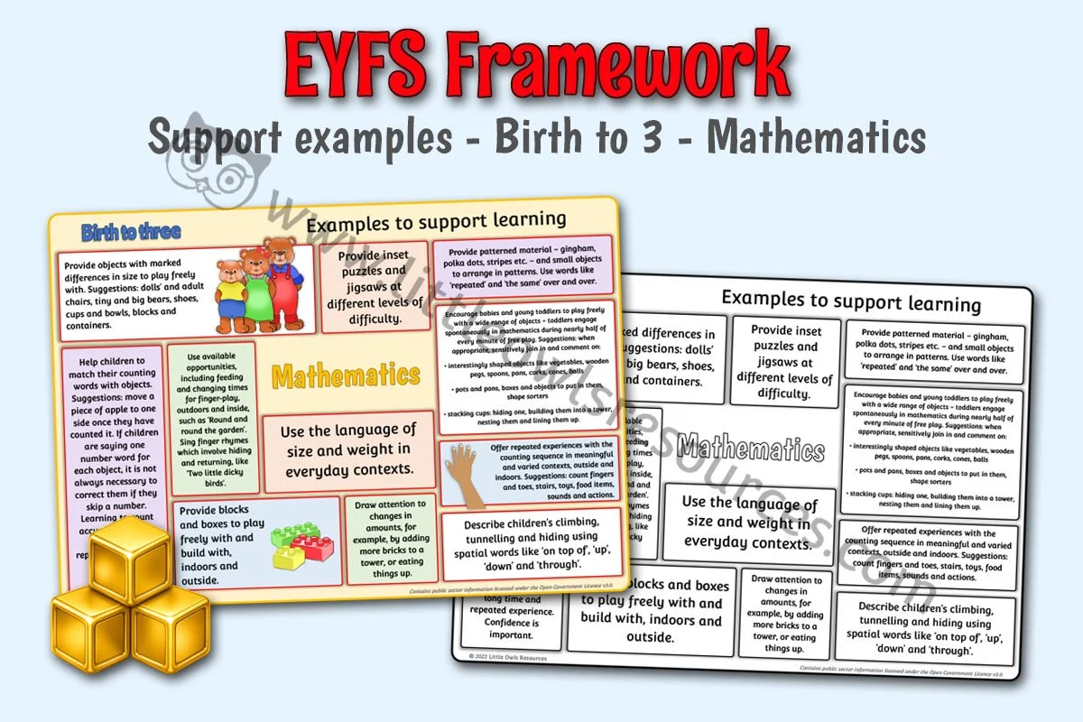 EYFS FRAMEWORK - Support Examples - Birth to 3 - Mathematics