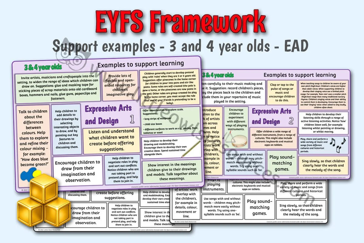 EYFS FRAMEWORK - Support Examples - 3 and 4 year olds - Expressive Arts and Design
