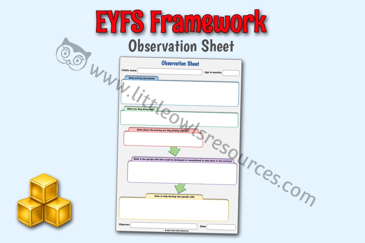 EYFS FRAMEWORK - Observation Sheet