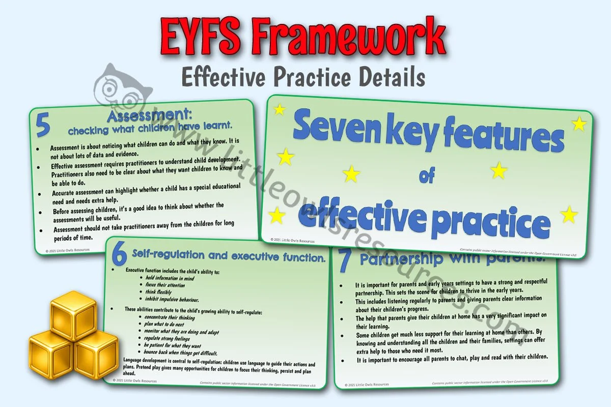 EYFS FRAMEWORK - 'Seven key features of effective practice' Details