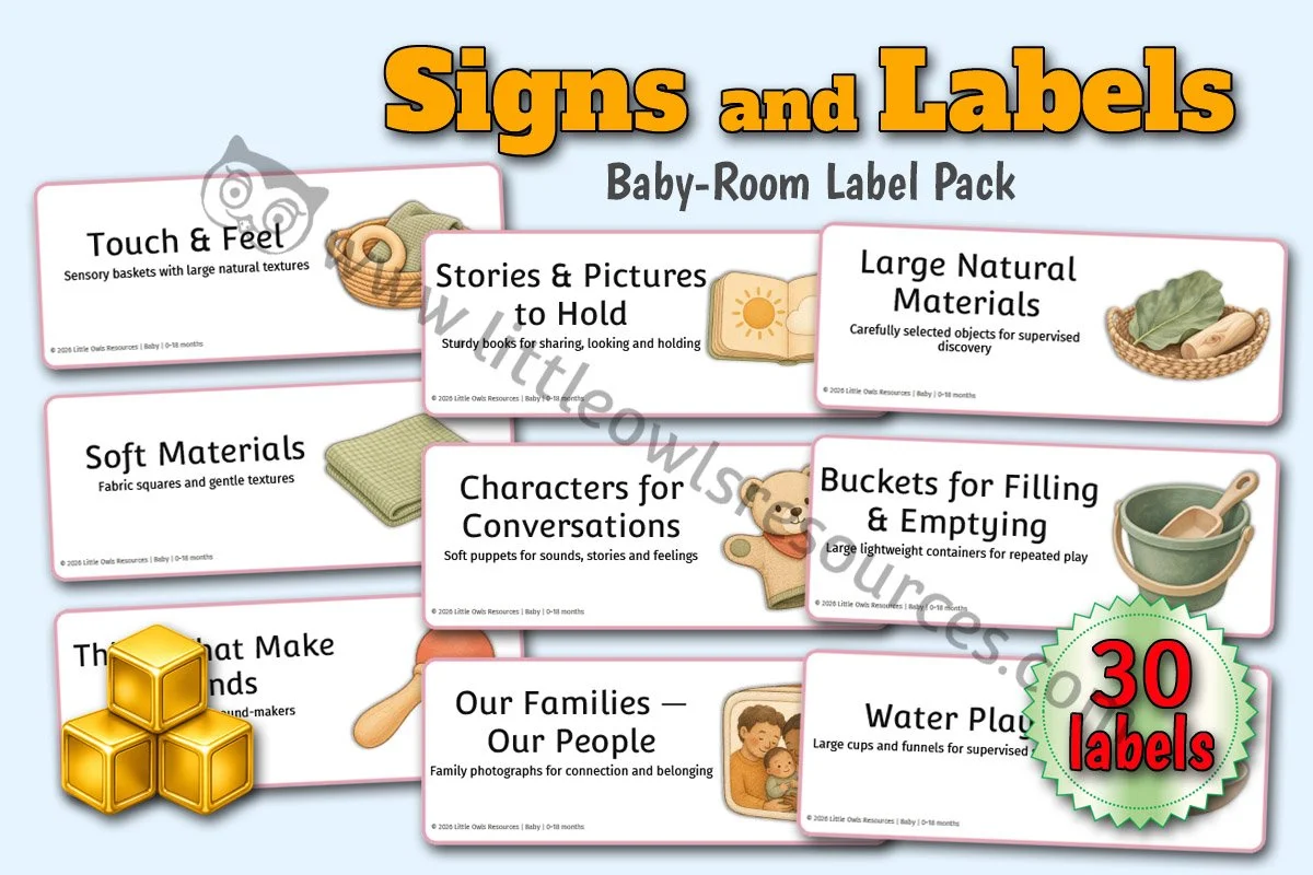 Baby Room Label Pack | 0–18 months