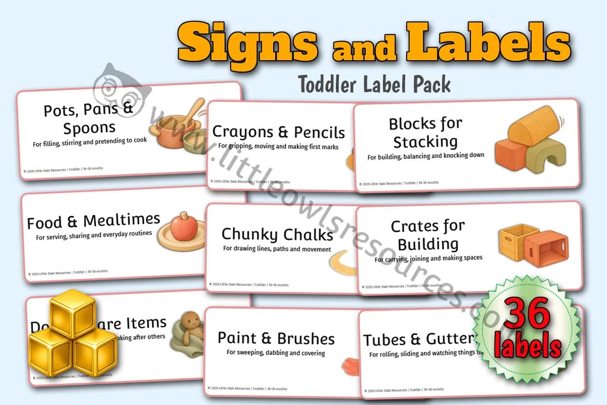 Toddler Visual Support Label Pack | 18–36 months