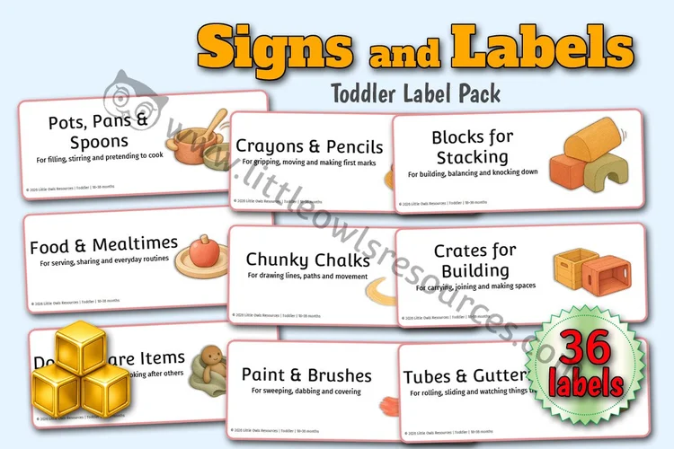 Toddler Visual Support Label Pack | 18–36 months cover