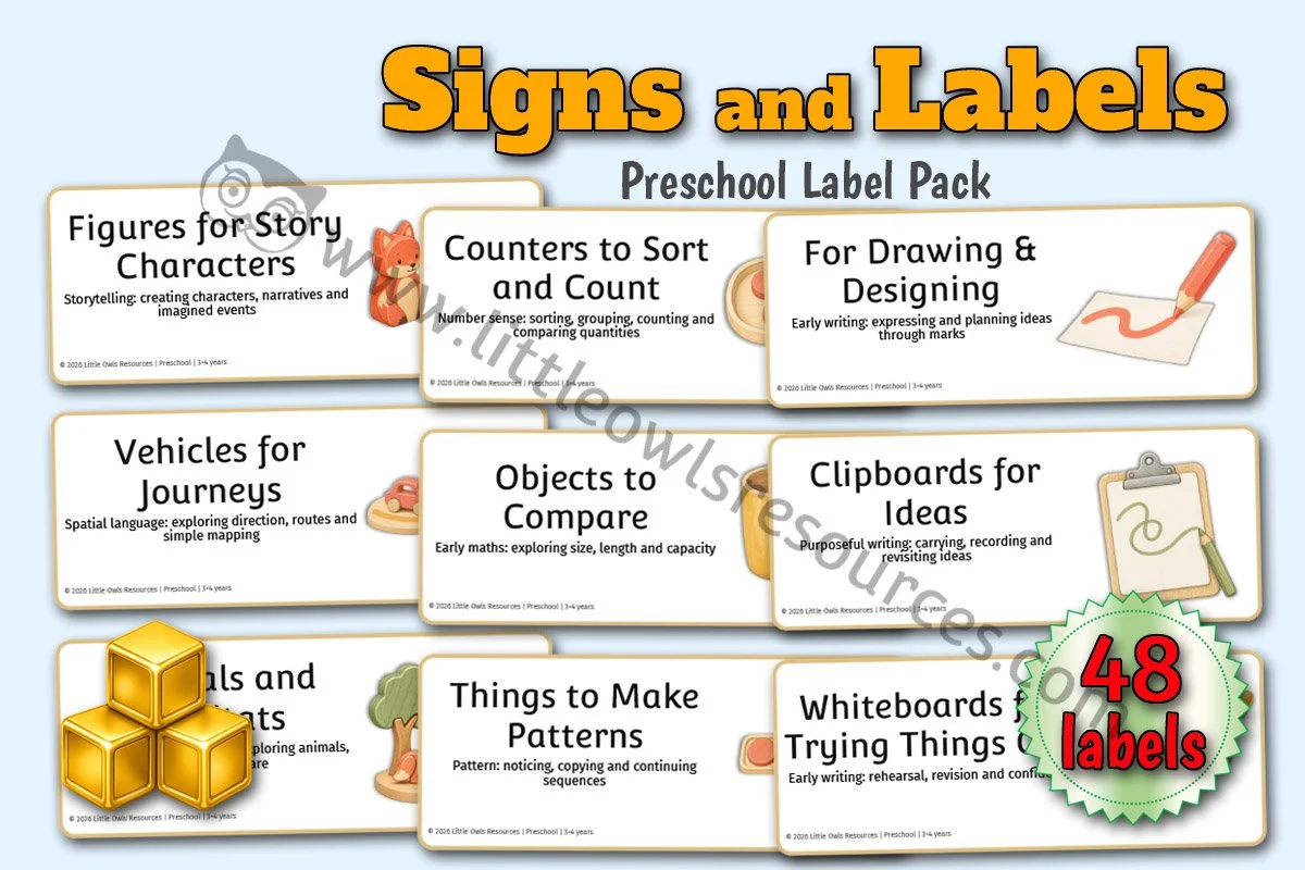Preschool Visual Support Label Pack | 3-4 years