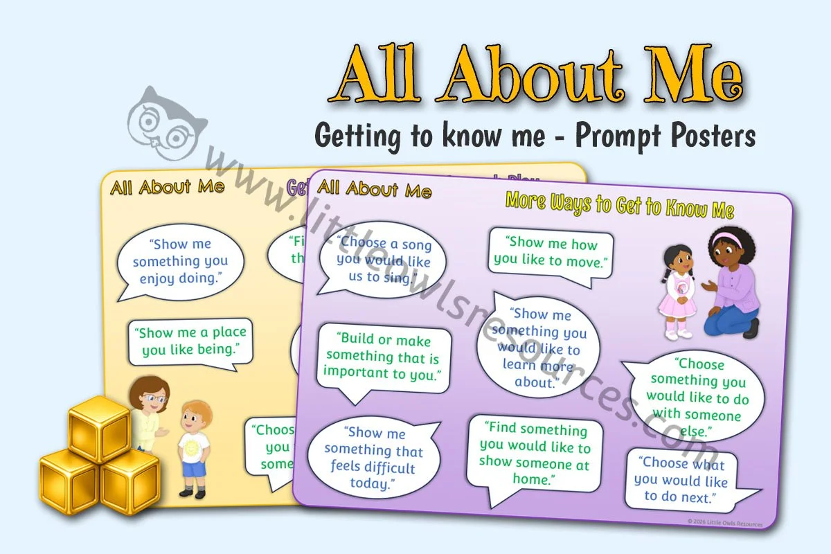 ALL ABOUT ME - 'Getting to know me' Adult Prompt Posters