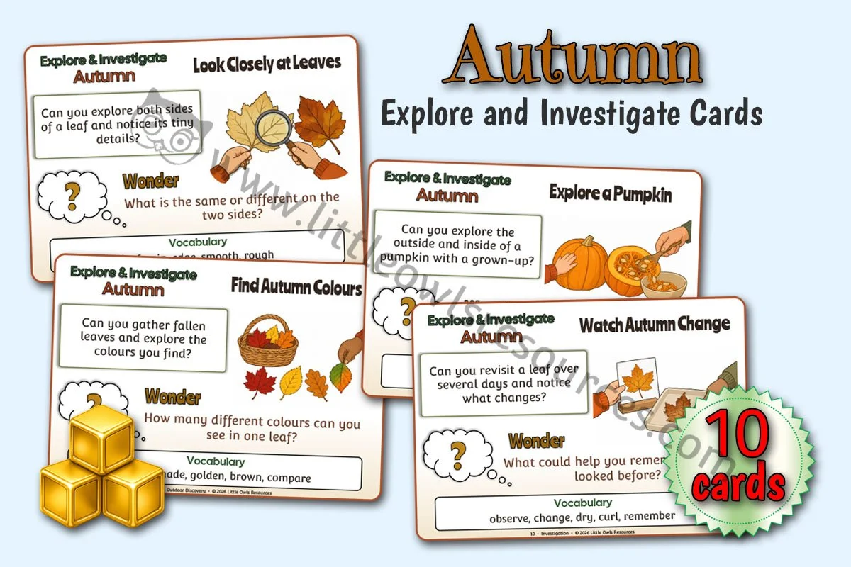 Autumn Explore and Investigate Prompt Cards