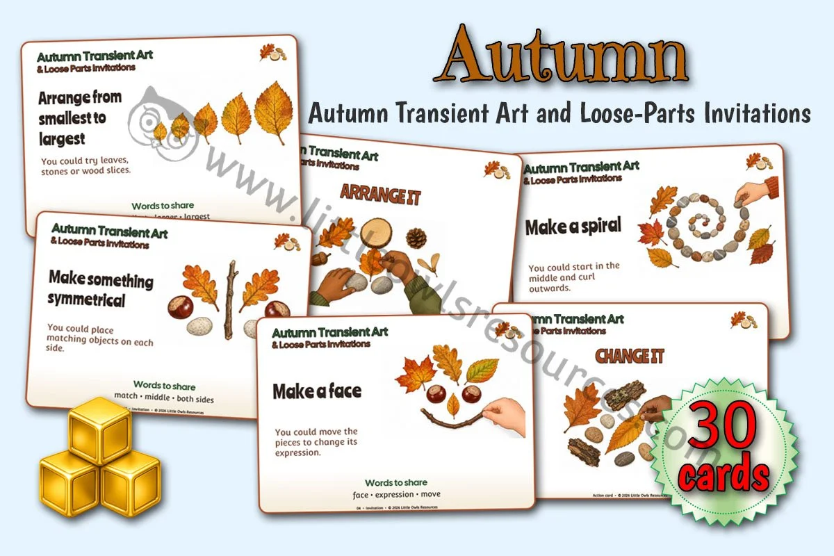 Autumn Transient Art and Loose-Parts Invitations
