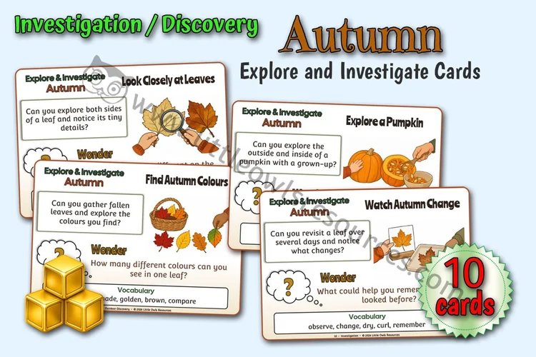 Autumn Explore & Investigate Prompt Cards — resource cover