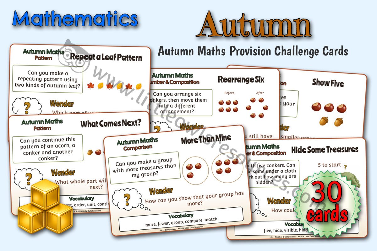 Autumn Maths Provision Challenge Cards