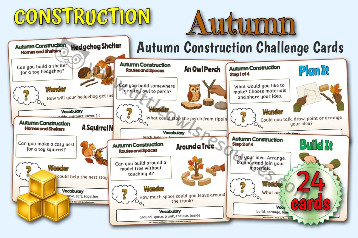 Autumn Construction Challenge Cards