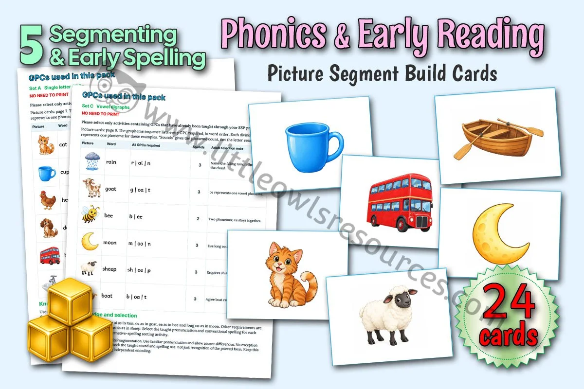 Picture Segment Build Cards