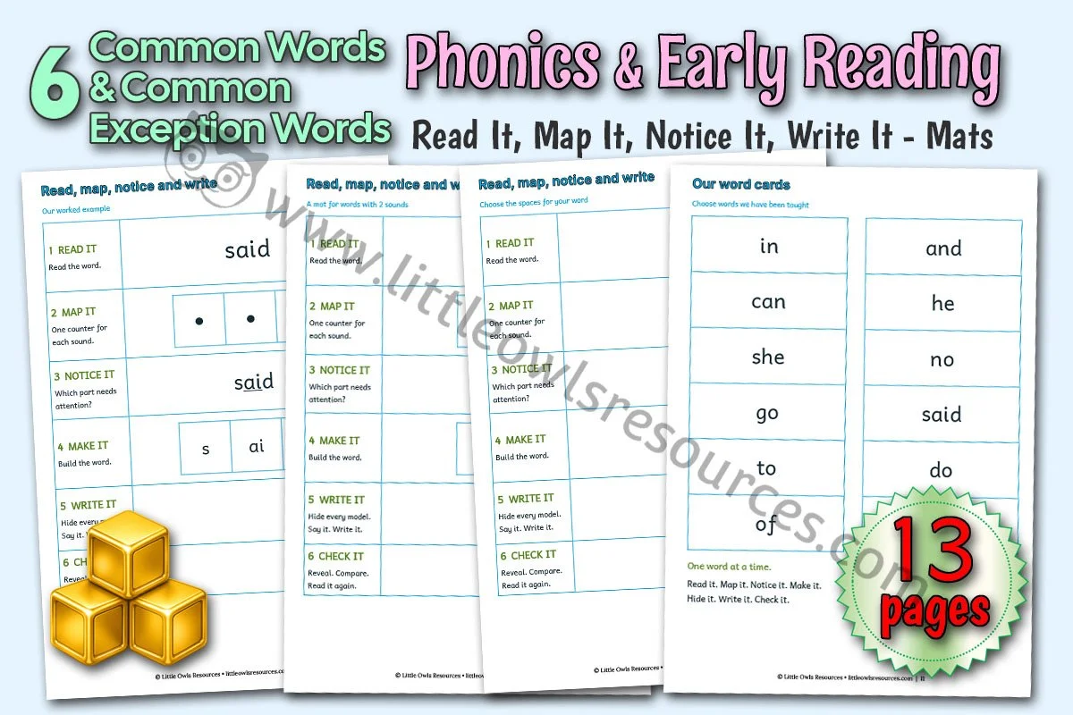 Read It - Map It - Notice It - Write It - Mats