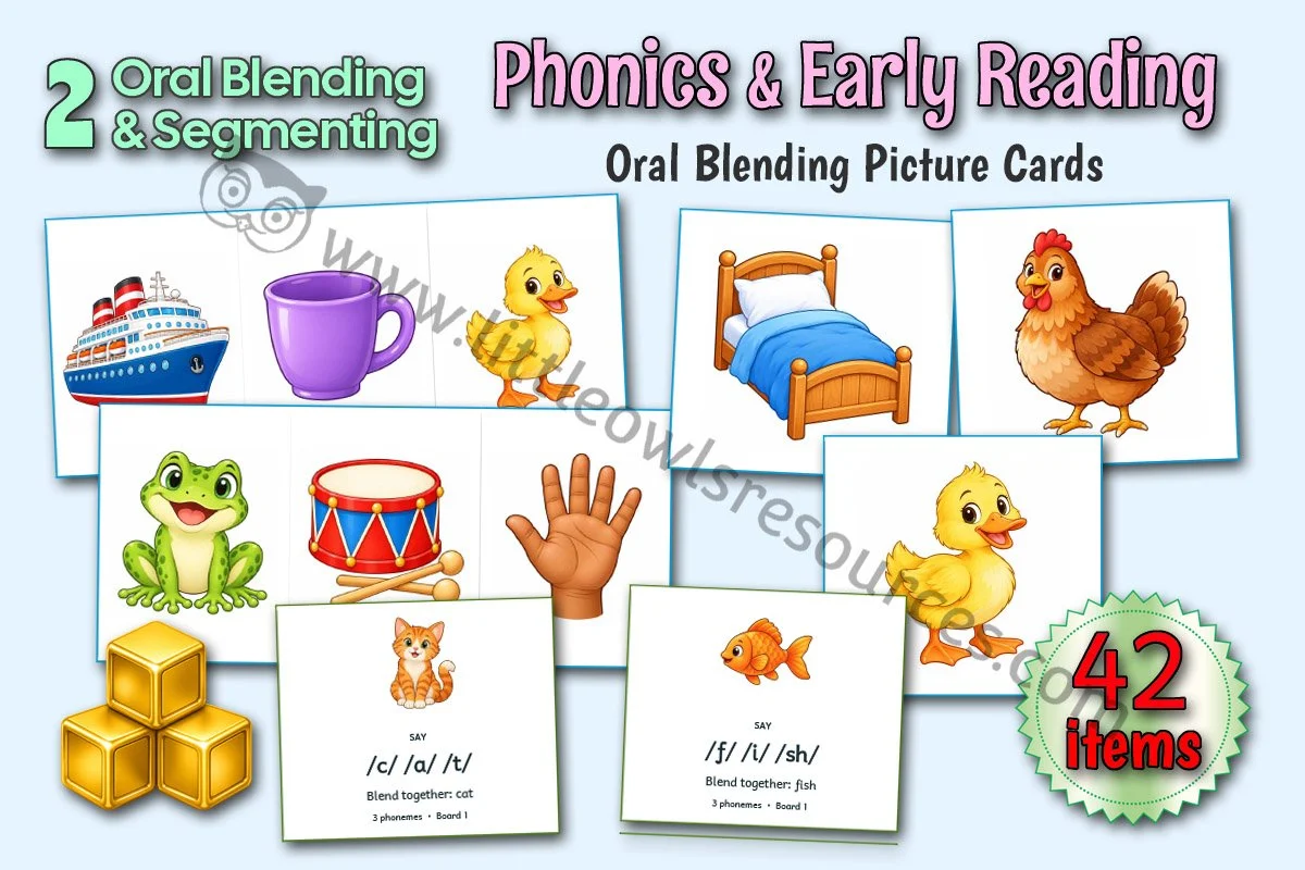 Oral Blending Picture Cards