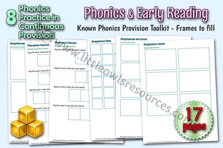 Known Phonics Provision Toolkit — Frames to Fill — resource cover