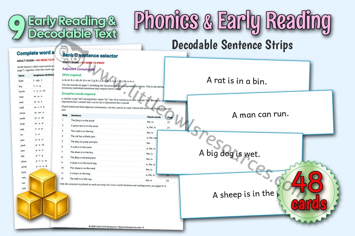Decodable Sentence Strips