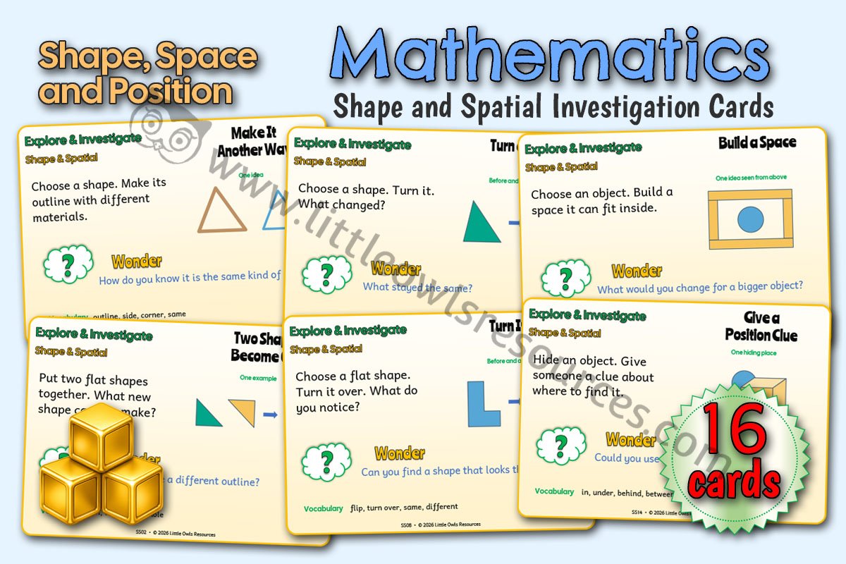 Shape and Spatial Investigation Cards